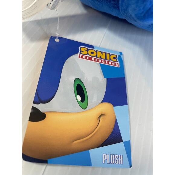 SONIC And Friends Sonic The Hedgehog Sleeping Large Plush 15" Doll Sega New Soft - Picture 8 of 13